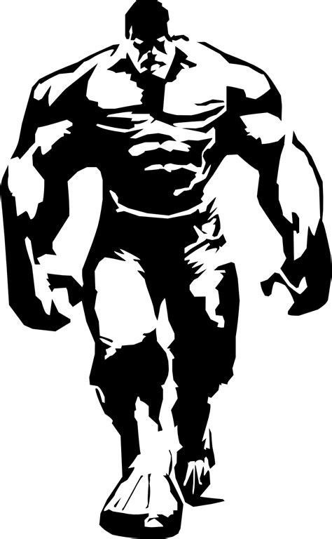 Hulk Stencil Airbrush Superhero Bodybuilding Png Download