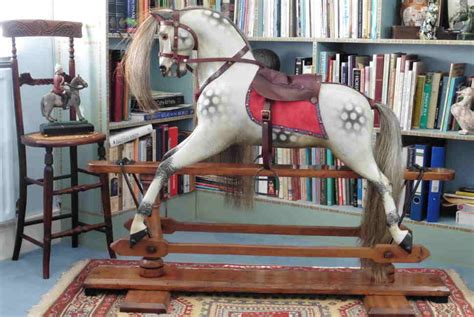 F H Ayres Of London Victorian Extra Carved Antique Rocking Horse Lancer