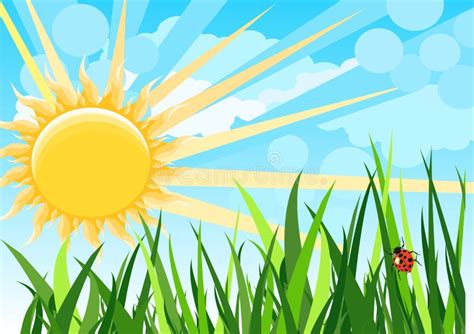 Natural Sunny Background Vector Illustration Stock Vector