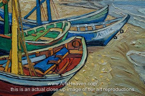 Reproduction Painting Vincent Van Gogh Fishing Boats On The Beach Hand