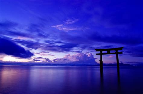 Clouds Gate Ocean Sky Japan Sea Bokeh Wallpapers Hd Desktop And