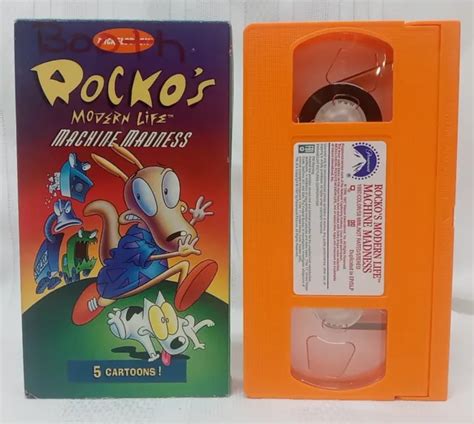 Rockos Modern Life Machine Madness Vhs Orange Tape Nickelodeon
