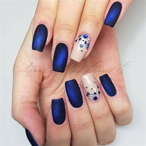 Nail Design Blue Adorable Dark Blue Nail Designs Diseños De Uñas