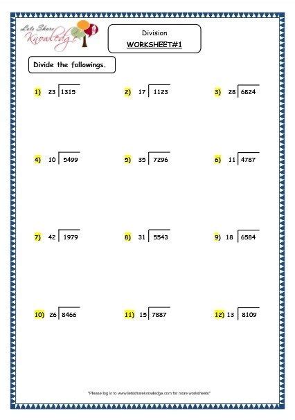 Dividing By Two Digit Numbers Worksheets Worksheets Master