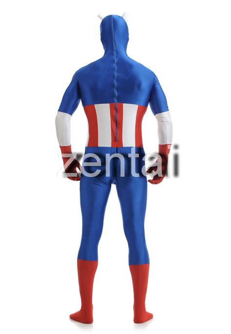 marvel s the avengers captain america full body zentai suit buy blue color full body captain