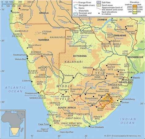 About 15 % of africa is comprised of tropical rain forests. Kalahari Desert | Map & Facts | Britannica.com