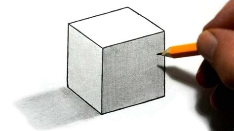 The most common view used in drawings is the 3/4, especially if you are a concept artist. Draw 3d cube illusion with shading easy step by step for ...