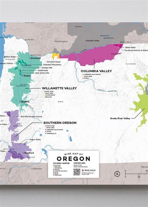 Get To Know The Wine Regions Of Oregon With This Full Color Wine Map