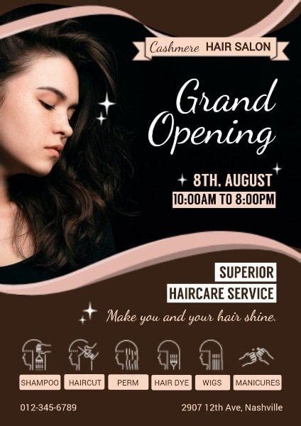 Hair Salon Grand Opening Poster Template And Ideas For Design Fotor