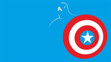 free download captain america shield blue minimal marvel wallpaper background [1920x1080] for