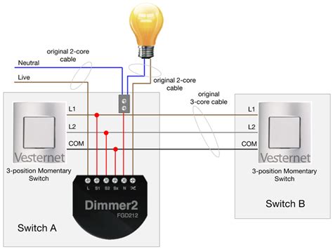 Apnt 155 Standard 2 Way Lighting Circuit With Neutral Using Fibaro