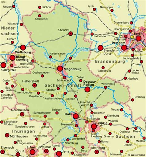 Die karte zeigt je gemeinde den jeweils aktuellsten datenstand. Diercke Weltatlas - Kartenansicht - Sachsen-Anhalt ...