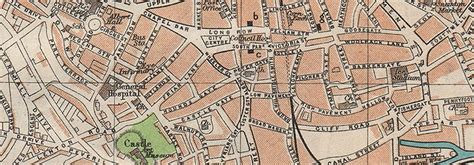 Nottingham Vintage Town City Map Plan Nottinghamshire 1950 Old Vintage