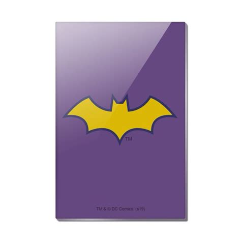 Batman Batgirl Logo Rectangle Acrylic Fridge Refrigerator Magnet