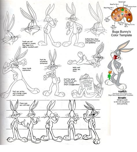 Bugs Bunny Model Sheet Pt 2 By Guibor On Deviantart Cartoon Character Design Looney Tunes