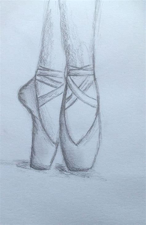 A Drawing Of A Pair Of Ballet Shoes