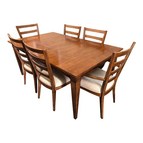 Ethan Allen Dining Set Six Chairs Chairish