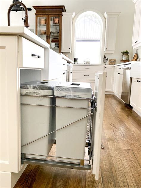 Space Saving Garbage Can Pullouts To Organize Your Kitchen Farmhouse