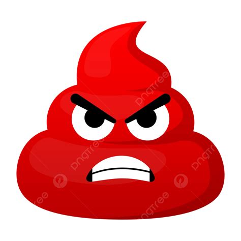 Cute Poop Emoticon With Angry Face Vector Poop Emoticons Angry Png