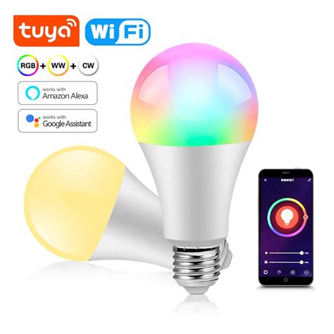 Tuya Smart lamp 15W WIFI LED light Bulb Smart Life RGB ...