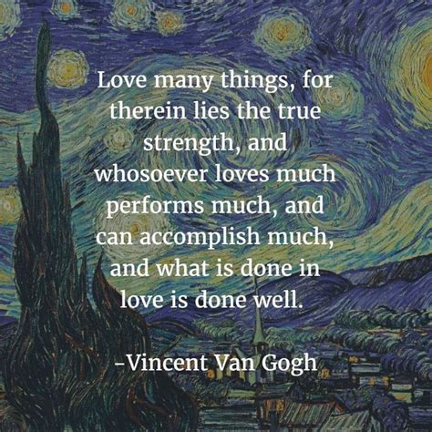 Van Gogh Quote On Love Inspiration