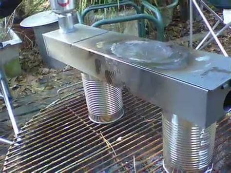 So, i had chilly fingers sitting in my tent watching the wasted heat shimmer away out the vent in the top of my coleman tent. DIY Tent Stove 3.AVI - YouTube