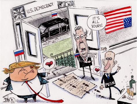 Political Cartoons Election Security Bill Scuttled By Moscow Mitch