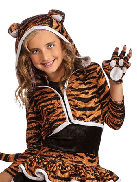 Girls Tigress Hoodie Costume — Costume Super Center