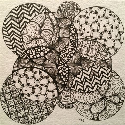 Another Zentangle This One With Overlapping Circles And Some New