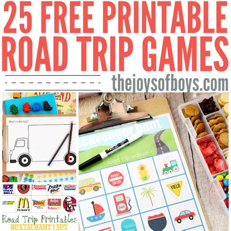Printable Road Trip Games Uk 25 Free Road Trip Printables For A Truly