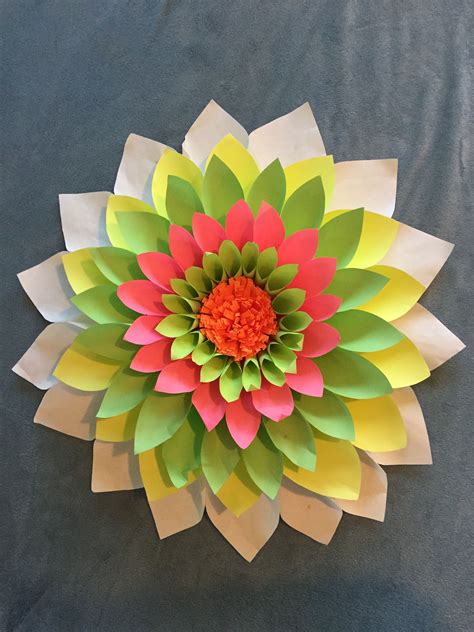 Large Colorful Handmade Paper Flower Great For Decor Paper Flowers
