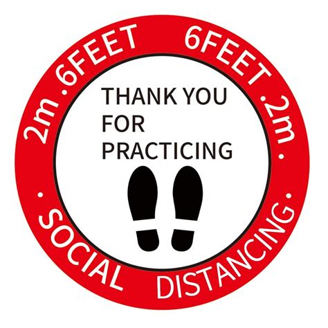 Buy 10 Inch Social Distancing Floor Decals Stickers Pack Of 10 Keep 6ft