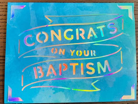 Baptism Card Baptismal Birthday Card Shells Adult Baptism Etsy Uk