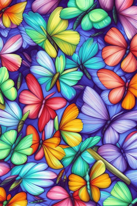 Beautiful Rainbow Butterfly Background · Creative Fabrica