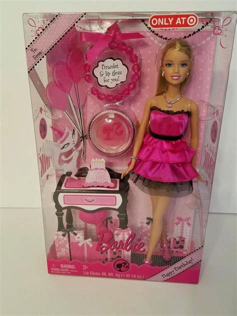 Barbie Happy Birthday Doll Pink Only At Target Exclusive From 2008 New In The Box Barbie 2000