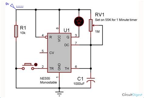 1 Minute 5 Minute 10 Minute And 15 Minute Timer Circuit Diagram Using