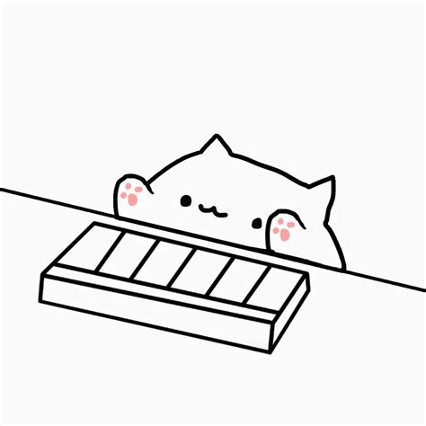 Cute Kawaii Cat Wallpaper  Bongo Cat Meme Wallpapers Top Free