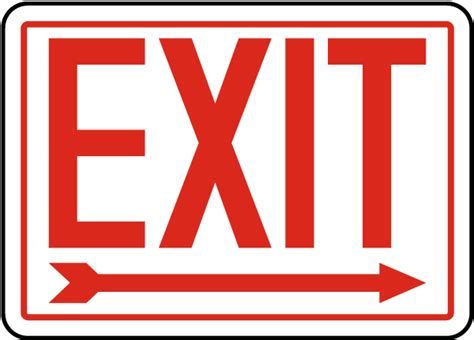 Exit Right Arrow Sign Get 10 Off Now