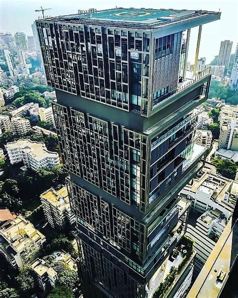 Antilia Indian Billionaire Mukesh Ambanis House Has Elevators For