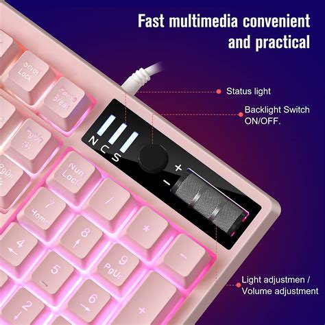 Kolmax K3 Pink Rgb Gaming Keyboard And Mouse Comborgb Backlit