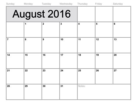 August 2016 Calendar Canada August 2016 Calendar Image 4564385 On