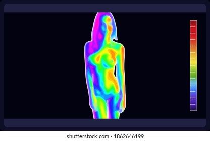 Vector Graphic Thermal Image Scanning Beautiful Stock Vector Royalty