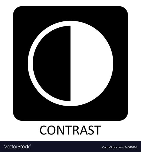 Contrast Icon Symbol Royalty Free Vector Image
