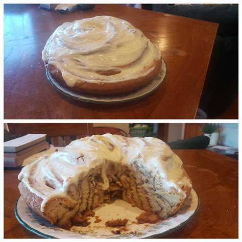 Homemade Giant Cinnamon Bun Food