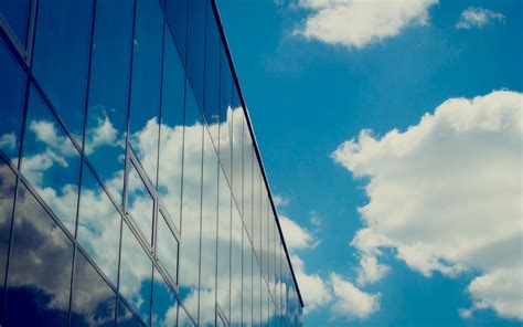 Clear Blue Sky Clouds Sky Window Modern Hd Wallpaper Wallpaper Flare