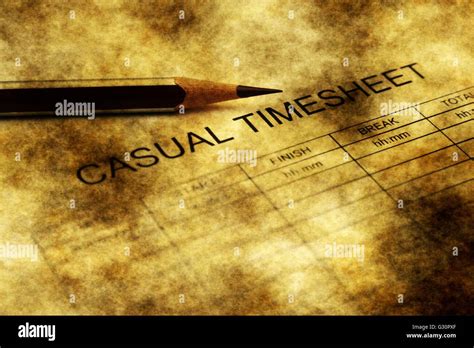 Weekly Timesheet Hi Res Stock Photography And Images Alamy