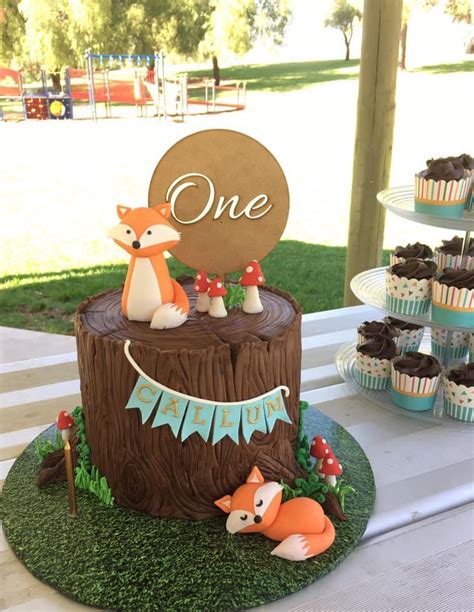 This One Would Be Cute Woodland Birthday Cake Woodland Birthday