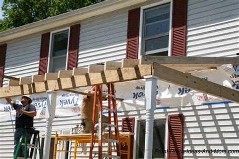 Figured no problem, build stairs. Building a Porch Roof | Building a porch, Porch roof ...