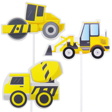 Count Pack Of Construction Cupcake Toppers Picks Vehicle Cupcake Toppers Picks Dump Truck