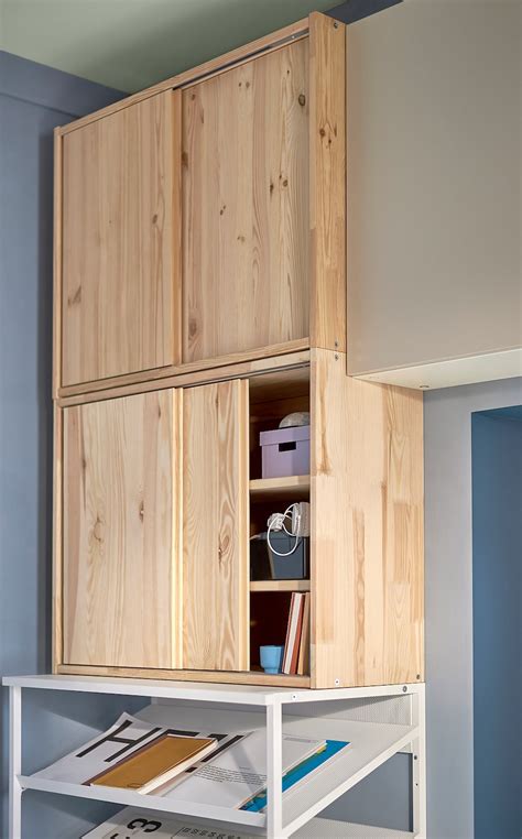 Ivar Cabinet With Sliding Doors Pine 80x30x60 Cm Ikea